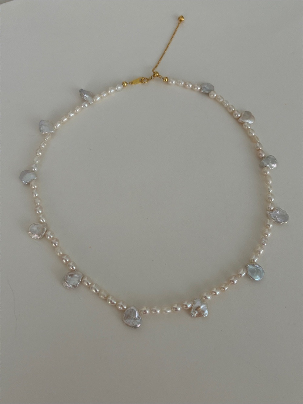 Freshwater Pearl Coastal Necklace, Boho Pearl Choker, Cottagecore Summer Jewelry